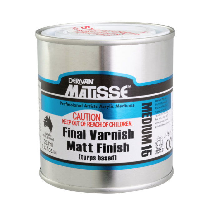 Final Varnish Matt Finish (Turps Based)- Matisse Final Varnish Matt Finish (Turps Based)